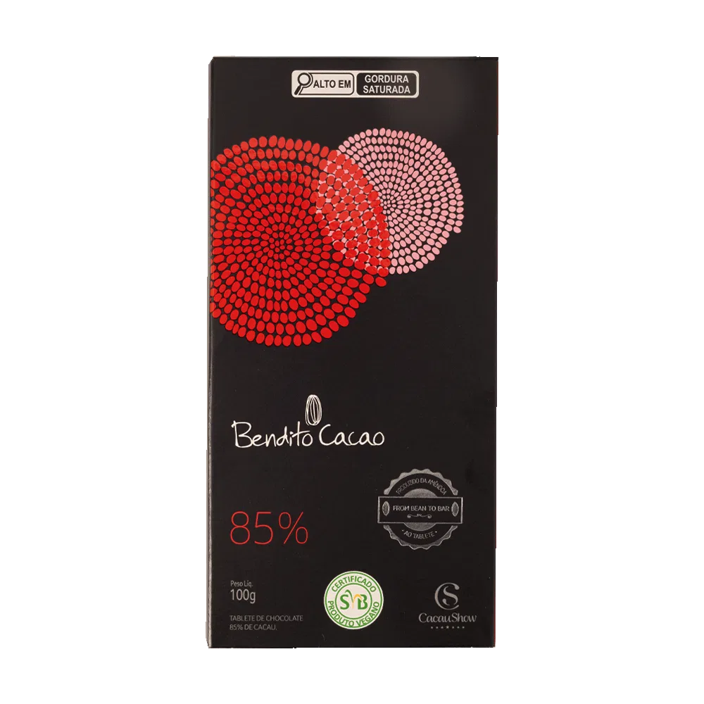 Tablete Bendito Cacao de Chocolate 85% Cacau 100g - foto 1