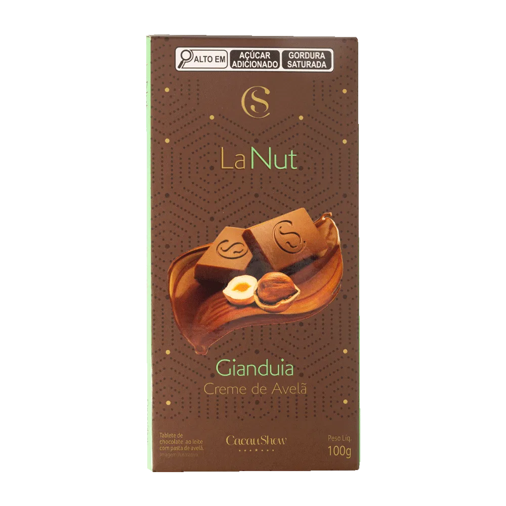 Tablete LaNut de Chocolate ao Leite e Avelã 100g - foto 1