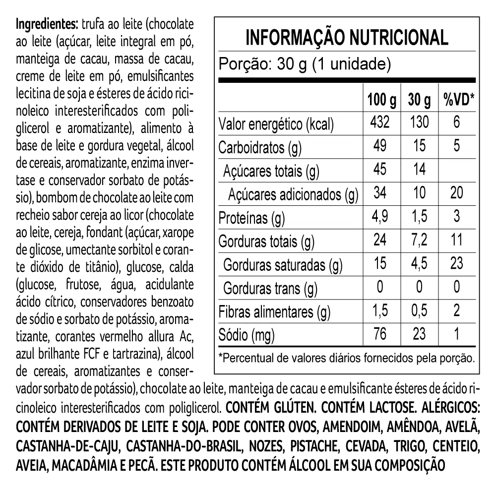 Trufa Artesanal Grancherie Cereja ao Licor 30g - foto 2