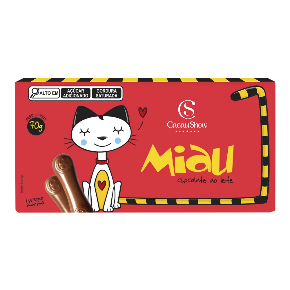 Tablete Miau de Chocolate ao Leite 70g - foto 1