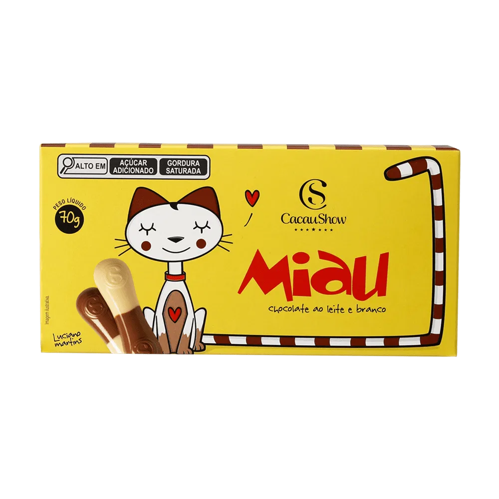 Tablete Miau de Chocolate Mezzo 70g - foto 1