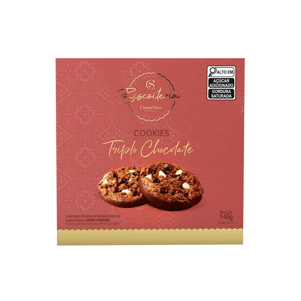 Cookies 3 Chocolates Sortidos 140g - foto 1