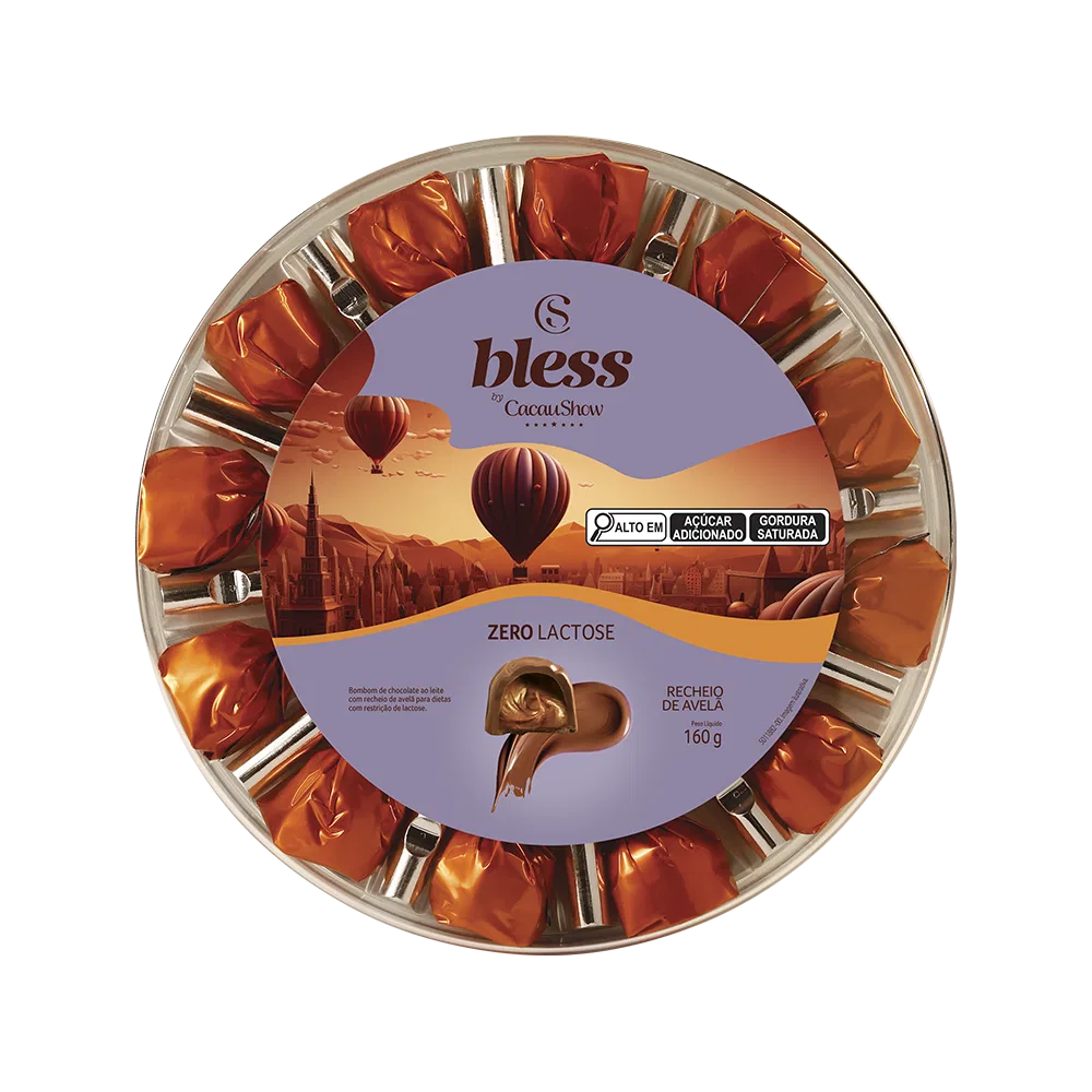 Caixa de Bombom Bless Zero Lactose Avelã 160g - foto 1