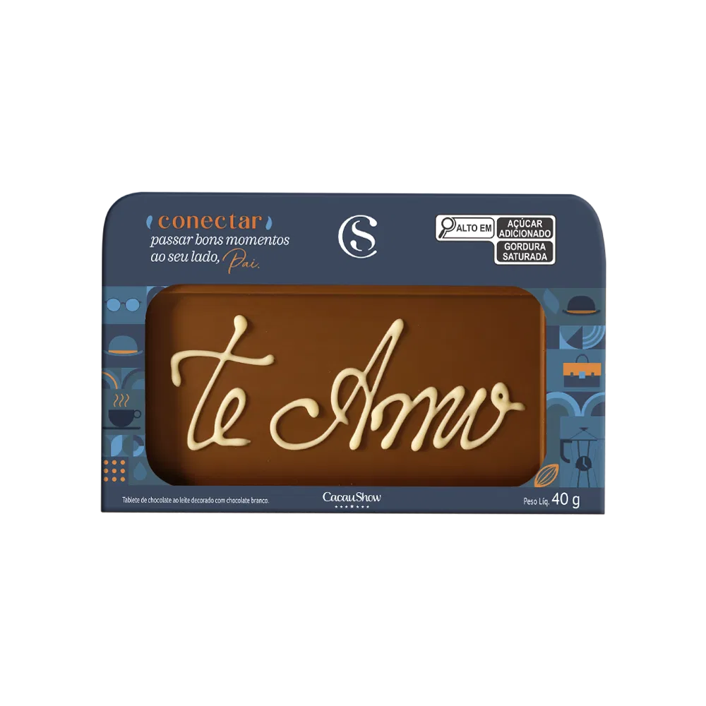 Tablete ao Leite Chocoarte Afeto 40g - foto 1