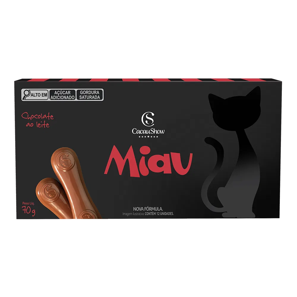 Tablete Miau de Chocolate ao Leite 70g - foto 1