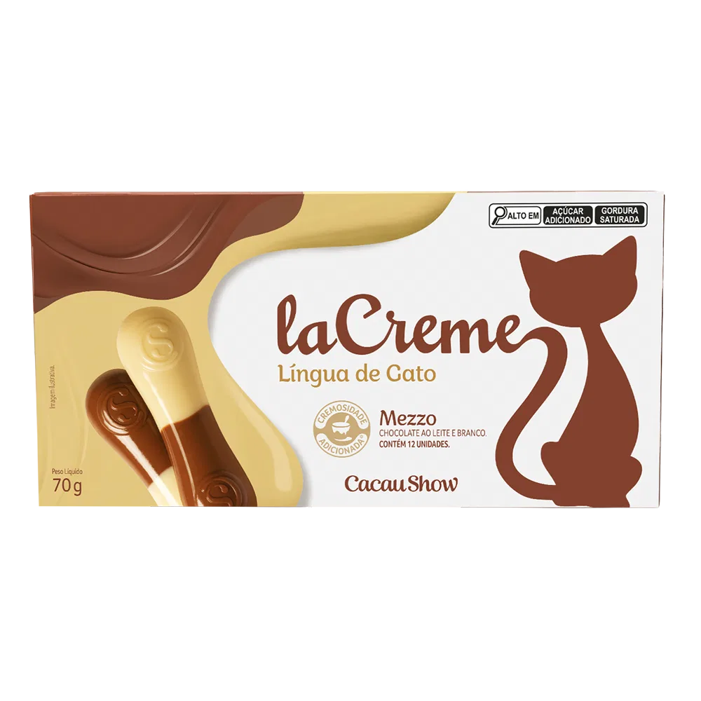 Tablete Língua de Gato laCreme Mezzo 70g - foto 1