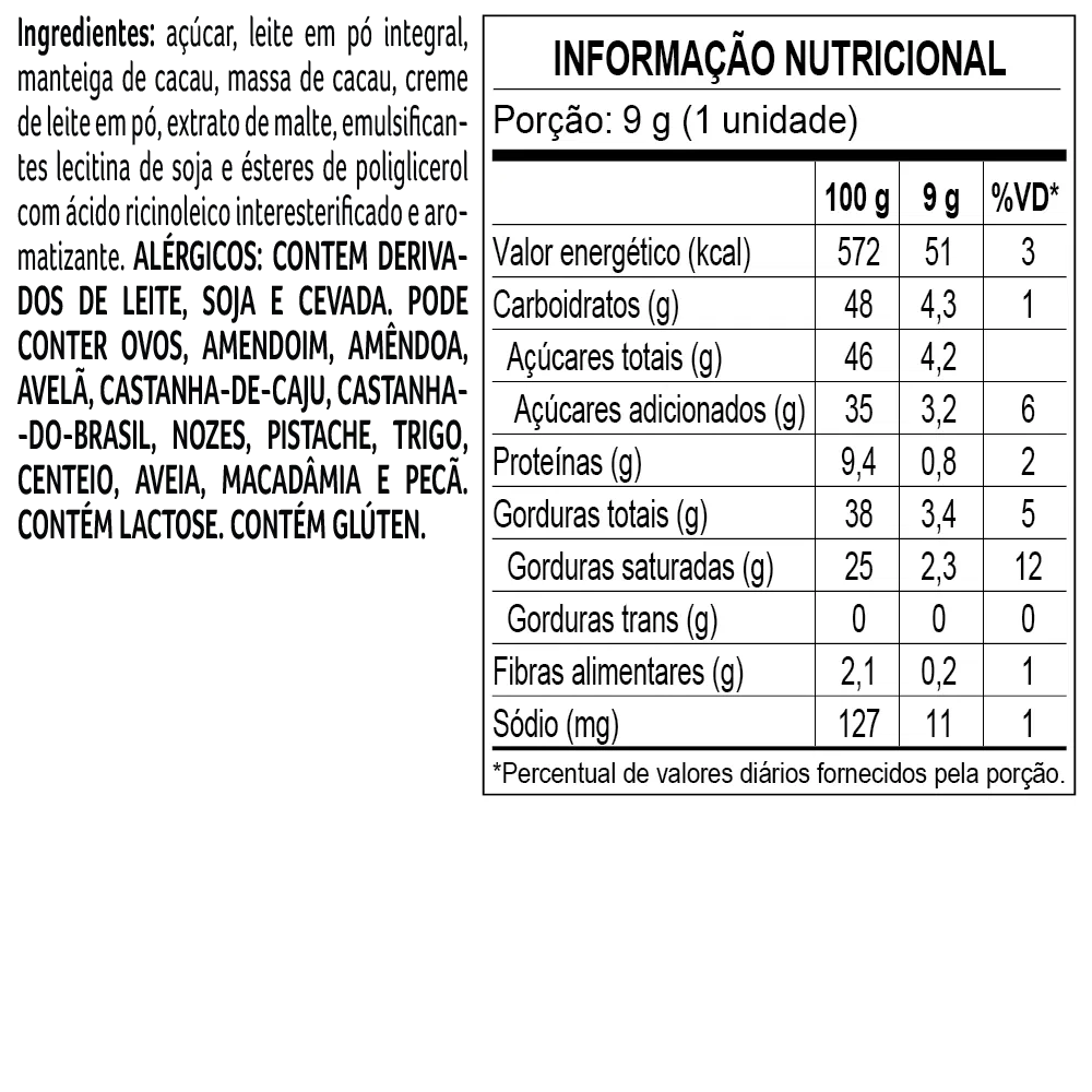 Tablete laCreme ao Leite 9g - foto 2