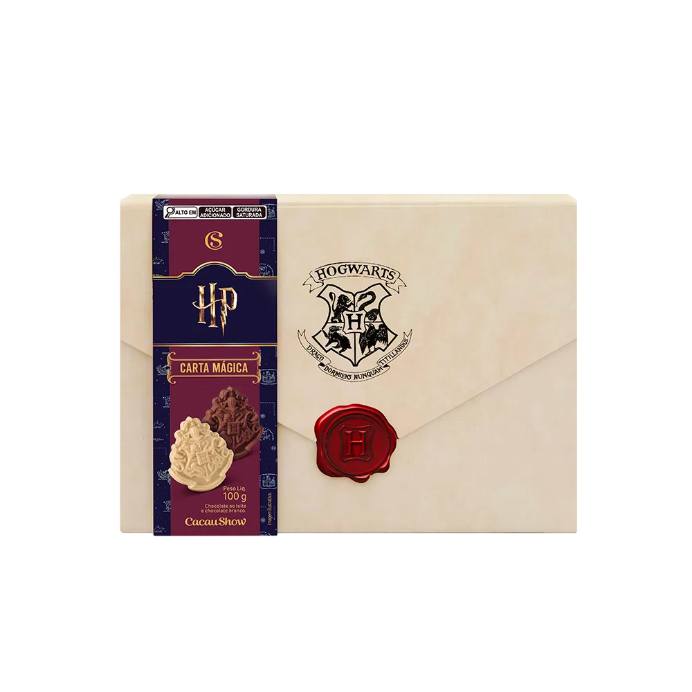 Caixa Carta de Hogwarts com Tabletes 100g - foto 1
