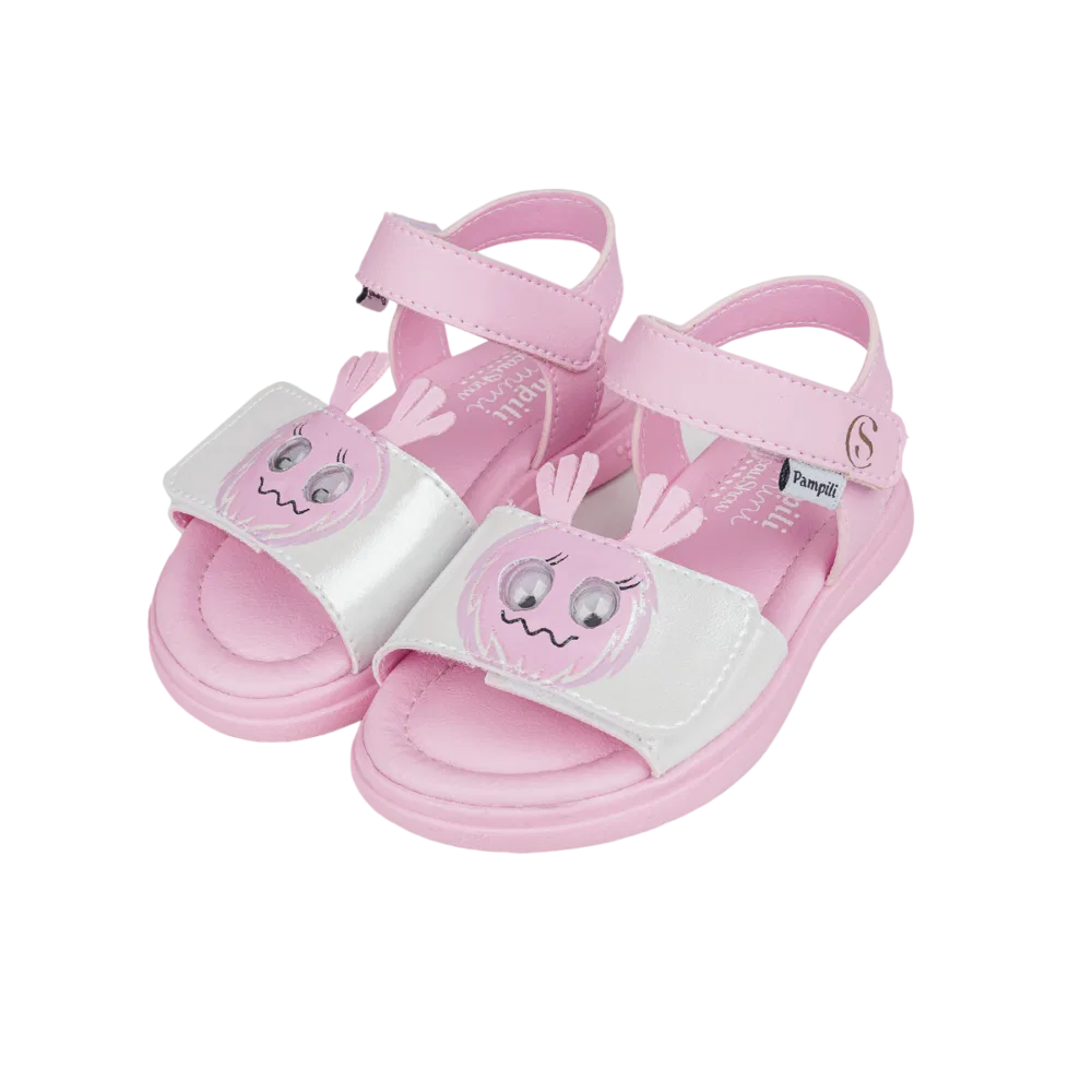 Sandália Infantil Pampili Chocomonstros Claudete Rosa - foto 4
